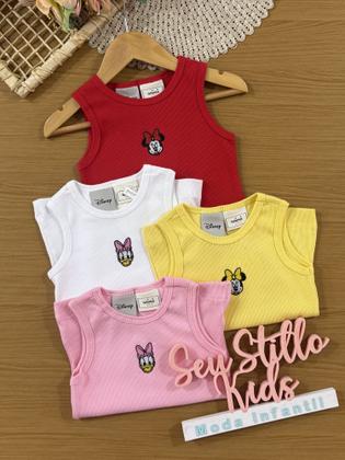 Imagem de Regata Infantil Animê Verão Vermelha Minnie Disney