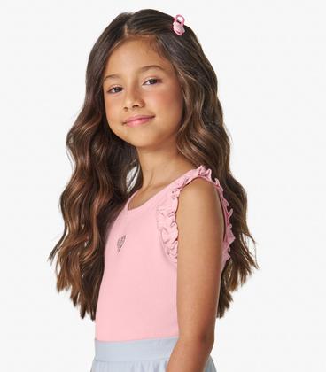 Imagem de Regata Infantil feminina em Ribana 2x1 Trick Nick Rosa