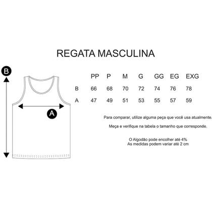 Imagem de Regata Masculina Algodão Jiu Jitsu X Básica Estampada