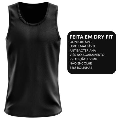 Imagem de Regata Masculina Camuflada  Militar e Preta Malha Dry  Esporte