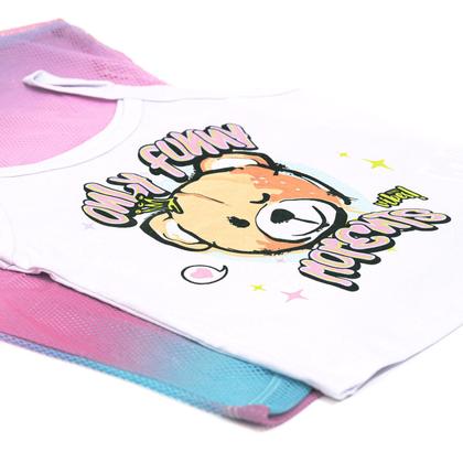 Imagem de Regata Menina Sobreposta De Blusa Manga Curta Tule - PlayLand Kids