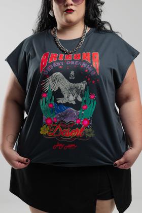 Imagem de Regata oversized feminina arizona desert dreaming chumbo - jayjam rock wear