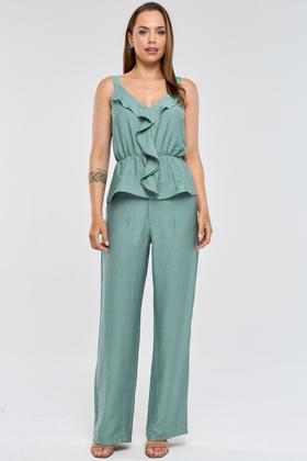 Imagem de Regata PKS Peplum Viscose Verde