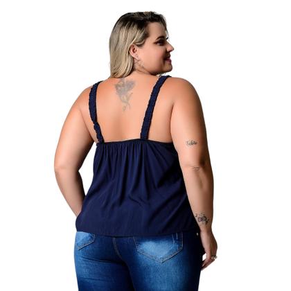 Imagem de Regata Plus Size Alça com babados