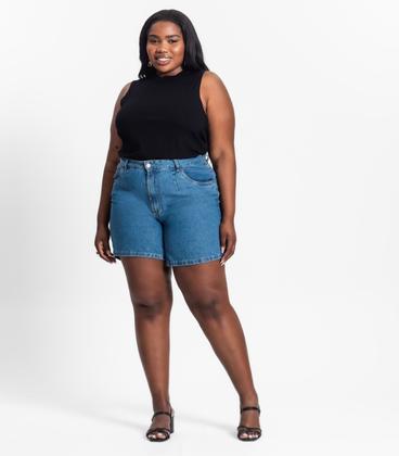 Imagem de Regata Plus Size Em Ribana Canelada Secret Glam Preto