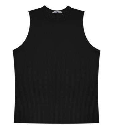 Imagem de Regata Plus Size Em Ribana Canelada Secret Glam Preto