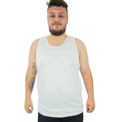 Imagem de Regata Plus Size Masculina Básica Dry Fit Academia Treino