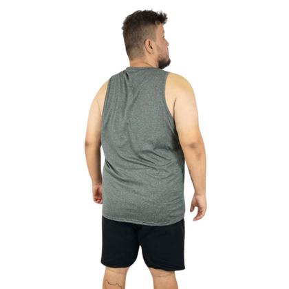 Imagem de Regata Plus Size Masculina Básica Dry Fit Academia Treino