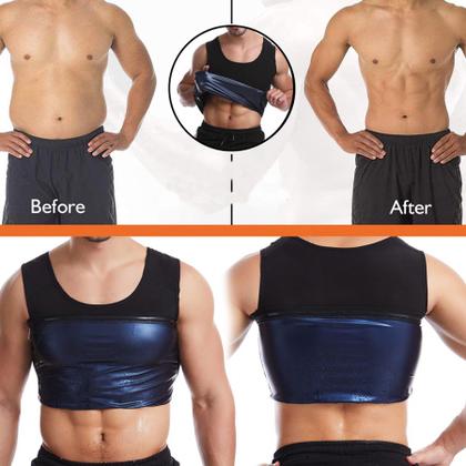 Imagem de Regata Queima Gorduras Barriga Masculina Camiseta Térmica Efeito Sauna Compressão Feminino