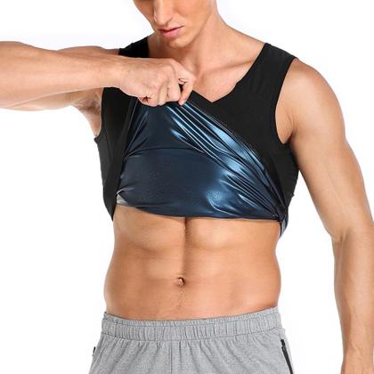 Imagem de Regata Queima Gorduras Barriga Masculina Camiseta Térmica Efeito Sauna Compressão Feminino