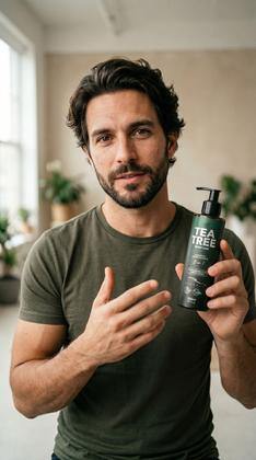 Imagem de REGENCY Shampoo Tea Tree Anticaspa 300ml  Controle da Oleosidade, Limpeza do Couro Cabeludo, Cabelo e Barba