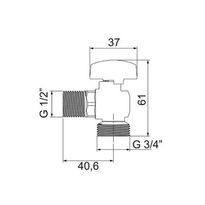 Imagem de Registro De Esfera Para Máquina De Lavar Lorenzetti 1120 C12