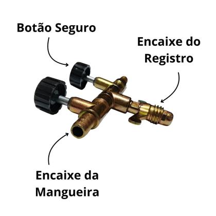 Imagem de Registro Duplo de Alta Pressão P 13 kg 5 por 16