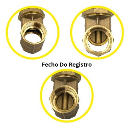 Imagem de Registro Gaveta Latão Resistente 2 Polegadas Bruto 