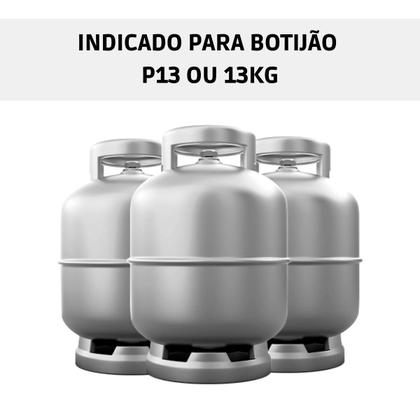 Imagem de Registro Medidor Regulador De Gás De Cozinha Com Manômetro