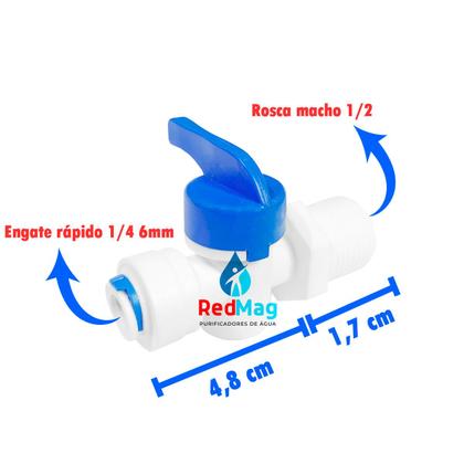 Imagem de Registro Plastico P/ Filtro De Agua Mangueira 1/4 Rosca 1/2