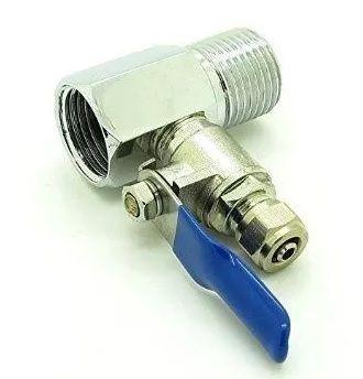 Imagem de Registro Purificador Adaptador Torneira Metal Purificador 1/2" x 1/4"