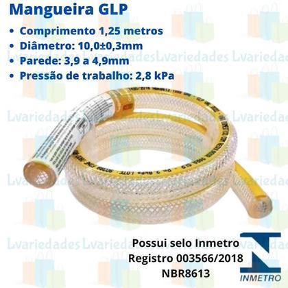 Imagem de Registro Regulador De Gás  Cozinha Mangueira + Abraçadeira