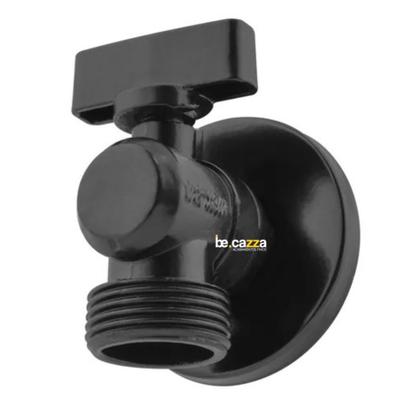 Imagem de Registro Torneira Máquina de Lavar Tanque Jardim Preto Esfera Metal Premium 1/4 de Volta 1/2 3/4