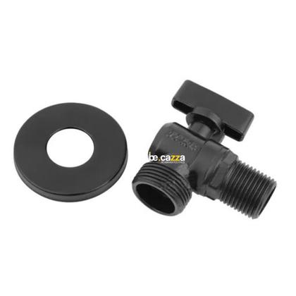 Imagem de Registro Torneira Máquina de Lavar Tanque Jardim Preto Esfera Metal Premium 1/4 de Volta 1/2 3/4