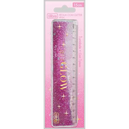 Régua 15cm com Glitter Tilibra - Glow Imagem de Régua 15cm com Glitter Tilibra - Glow