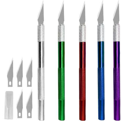 Imagem de Régua 30cm Metal Agulhão Furador Furar Estilete Precisão