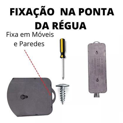 Imagem de Régua 4 Tomadas Com Proteção, Fusível Chave Liga Luz De Led Oferta