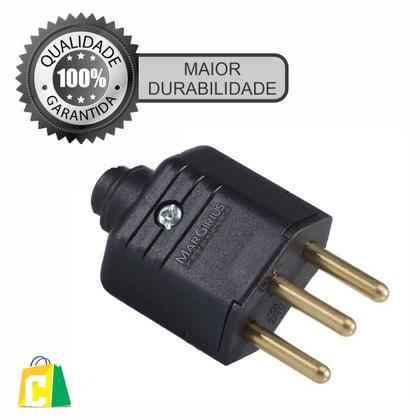Imagem de Régua Barra Tripla 10/20a + Plugue Macho Margirius Extensão