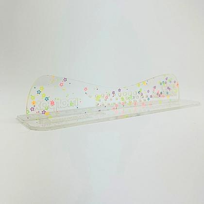 Imagem de Régua com Proteção 40cm Safecut Acrílico Glitter Flor Marpax