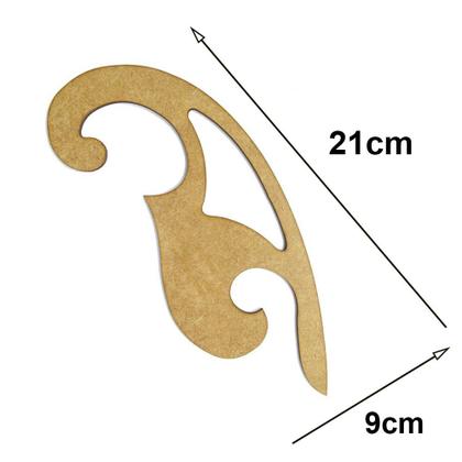Imagem de Régua Curva Francesa 1108 Mdf Modelista Costura Patchwork