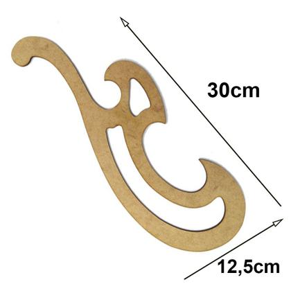 Imagem de Régua Curva Francesa 1113 Mdf Costura Modelista Patchwork