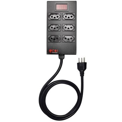 Imagem de Régua De 6 Tomadas Com Voltímetro 4000w