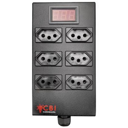 Imagem de Régua De 6 Tomadas Com Voltímetro 4000w