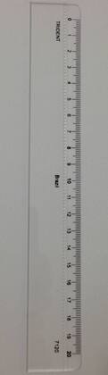 Imagem de Régua de Acrílico Trident 20cm - com Escala (mm) - Ref.7120