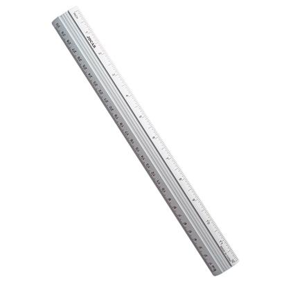 Imagem de Régua De Alumínio 30cm Prata Resistente Jocar Office