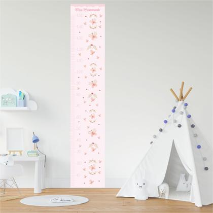 Imagem de Régua de Crescimento Adesivo Borboletas Infantil Menina