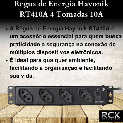 Imagem de Regua de Energia Hayonik RT410A 4 Tomadas 10A