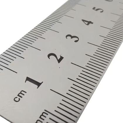 Imagem de Régua De Metal Aço Inox 100 cm-1 Metro Profissional Flexivel