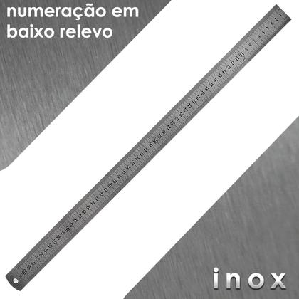 Imagem de Régua De Metal - Aço Inox - 60 Cm - Patchwork - Nybc