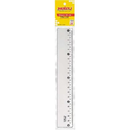 Imagem de Régua De Poliestireno New Line Cristal 20Cm Pacote Com 10