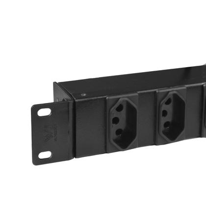 Imagem de Régua de Tomadas de Energia Com 10 Saídas 20A Para Racks Padrão 19" NBR 2,5mm x 1,5m 9011