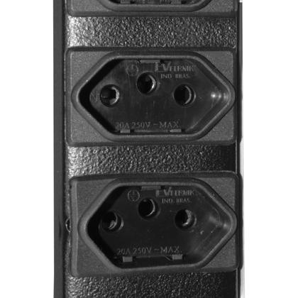 Imagem de Régua de Tomadas de Energia Com 12 Saídas 20A  Para Racks Padrão 19" NBR 2,5mm x 1,5m 9011