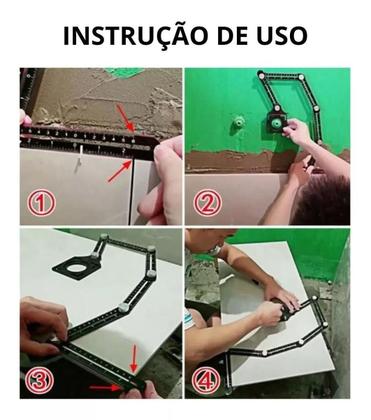 Imagem de Régua Dobrável De Alta Precisão Para Furos Piso Ajustável