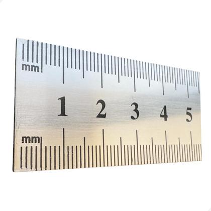 Imagem de Régua Escala De Aço 30cm 300mm Com Certificado Rastreável