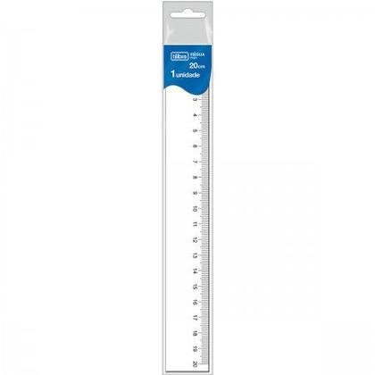 Imagem de Régua Escolar 20cm Poliestireno Transparente - Tilibra