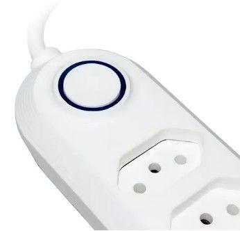 Imagem de Régua Extensão De 2 Metros Com 4 Tomadas 3 Usb Carregador