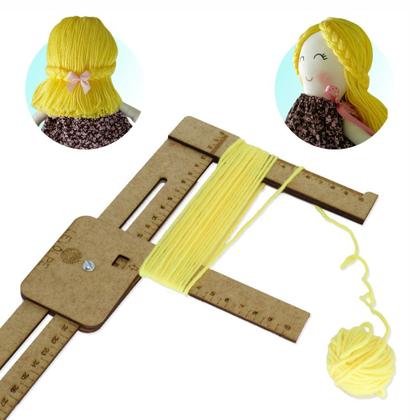 Imagem de Régua Gabarito Regulável Cabelo De Boneca 05 A 30cm - Mdf