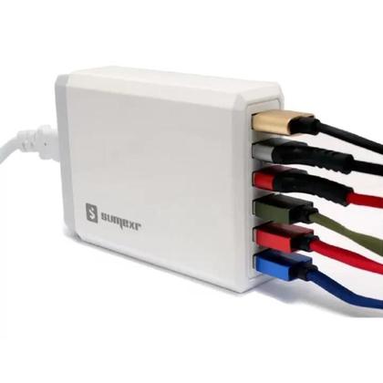 Imagem de Régua Hub 6 Usb Carregador Rápido 50W 10A Multipla Proteção