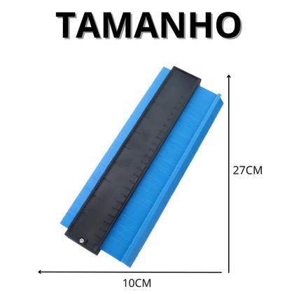 Imagem de Régua Moldador de Contornos 27cm com Escala  Ferramenta de Medição e Marcação de Formas Irregulares