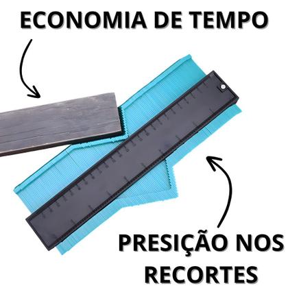 Imagem de Régua Moldador de Contornos 27cm com Escala  Ferramenta de Medição e Marcação de Formas Irregulares